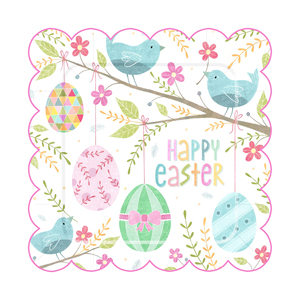 DAMAI Happy Easter Decoration Colored Egg Paper Plate Napkin Cup Supplies Serves <b>8</b> Guests Bunny Egg Plate Tableware <b>Set</b> - Product Image 6