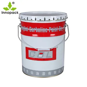 Bán buôn tùy chỉnh logo 5 gallon kim loại tin thùng màu xô 20ltr trống với nắp