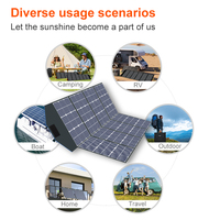 Panneaux solaires 400W Chargeur USB Portable Pliable Mini Six lames Panneau solaire pliable Extérieur 400 Watt Panneau solaire portable