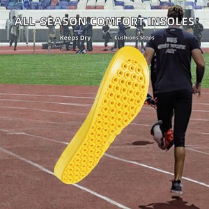 Semelles Confort Sport Quatre Saisons, Absorption des Chocs, Latex Souple, Élastiques, Anti-Transpiration, Silicone, Entraînement, Course à Pied - Product Image 2