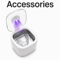 Accessoires M5 Mini Nettoyeur Ultrasonique Portable USB 350ml pour Bijoux, Montres, Prothèses Dentaires, Aligneurs Orthodontiques 45 kHz