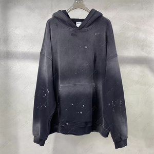 Sudadera con capucha de talla grande Unisex de algodón de alta calidad, sudadera informal de moda personalizada, cuello con capucha clásico holgado para otoño - Product Image 4
