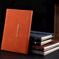 Agenda/Planificateur personnalisable en cuir PU avec logo, couverture rigide A5/B5, multicolore, feuilles mobiles, spirale, 100 feuilles, trois volets