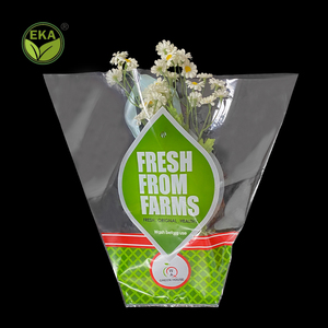 ปรุ Eco PP ที่กำหนดเองพิมพ์กระดาษแก้วใสห่อบรรจุภัณฑ์พลาสติกถุงช่อดอกไม้ที่ชัดเจนแขนดอกไม้ - Product Image 6