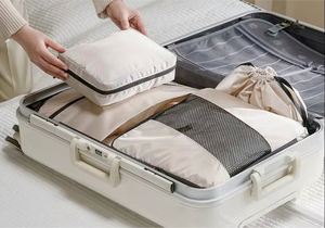 Custom 6 Pcs Expandable Travel Luggage <b>Bags</b> Set Unisex Compression Packing Cubes Organizer - Product Image 4
