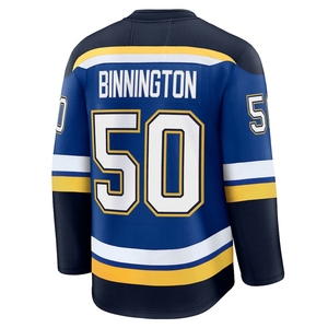 Cosido St. Louis Hockey Jersey Azul #63 Jake Neighbors #50 Binnington Jersey Hockey uniforme - Product Image 5
