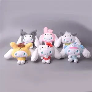 Yeni stil el yapımı yumuşak oyuncak peluş dolması hayvan beyaz kedi peluş bebek bebekler kızlar için kawaii pamuk peluş oyuncak anahtarlık