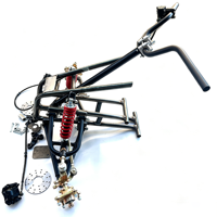 Pièces d'essieu avant et de châssis avant pour kart à quatre roues ATV DIY avec frein à disque, bras oscillant de suspension et composants de buggy de plage