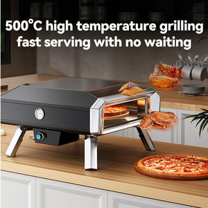 Nuovo <span class=keywords><strong>Forno</strong></span> per <span class=keywords><strong>Pizza</strong></span> a Gas Portatile da 16 Pollici per Uso Commerciale e Domestico con <span class=keywords><strong>Pietra</strong></span> Rotante, Facile da Usare, per Farina/Frutta/Latte - Product Image 4