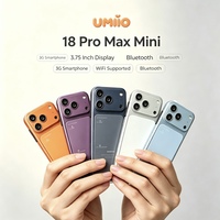Smartphone UMIIO 18 Pro Max Mini, 3,75 pouces, double SIM, débloqué, petit téléphone de poche, WiFi, Bluetooth, multicolores, vente en gros