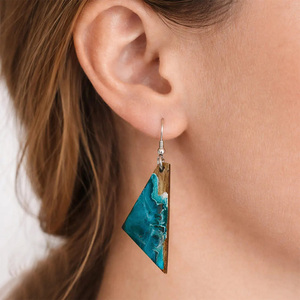 Pendientes de Resina de Madera para Mujer, Regalos con Joyería Hecha a Mano Multicolor de Reality Handmade Enterprises - Product Image 5