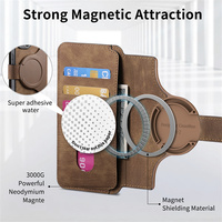 Casing dompet Flip kulit PU Retro desain baru dengan tempat dompet pemisah magnetik casing ponsel untuk iPhone 15 14 13 Pro Max