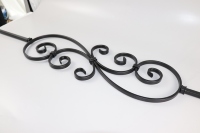 Rampe d'escalier en métal blanc et noir avec balustres en fer forgé Balustrades faciles à installer pour villa et hôtel