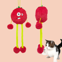 Fourrure de lapin écologique en peluche mignon Force élastique chat Teaser bâton jouets interactif auto-divertissement jouets pour animaux de compagnie en gros