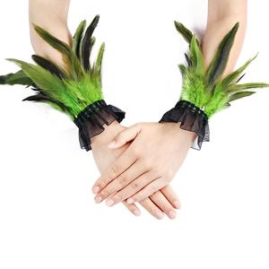 Gants à plumes gothiques punk, manches détachables, chauffe-bras, manchette à plumes, costume de cosplay, spectacle de scène, <span class=keywords><strong>gant</strong></span> plume, guanti piume - Product Image 6