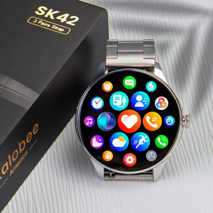 Montre connectée SK42, écran IPS 1,6 pouce, étanche IP68, assistant IA ChatGPT Android, appels, ultra-fine, acier, montre connectée sport - Product Image 2