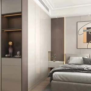 Armoires en bois de haute qualité au design moderne personnalisable, durables et robustes, armoires de chambre à coucher, porte en MDF, gain de place pour les villas - Product Image 2