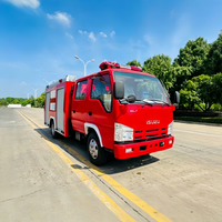 Camion-citerne à eau pour lutte contre les incendies Isuzu 2500L 3000L avec débit élevé de 1800 lpm, véhicule de réponse aux urgences durable