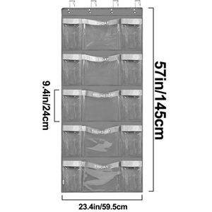Wholesale <b>Fabric</b> Waterproofing Behind Door Hanging Bag Underwear Bra Wardrobe Week <b>Box</b> - Product Image 2