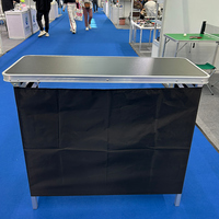 Comptoir de bar pliable moderne en aluminium DINGXIANG modèle DX25-N7 de haute qualité pour événements extérieurs, fêtes au bord de la piscine, parcs, avec mallette de transport noire