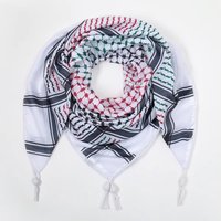 Foulards et Châles Keffieh Arabe Hirbawi Traditionnel Palestinien Premium (Également Connu Sous le Nom de Kouffieh, Shemagh), Drapeau Officiel de Palestine