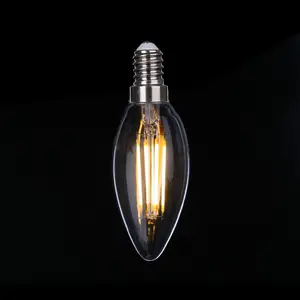 Sıcak satış çin fabrika kolye lamba led ışık ampul b10 c35 2w 4w 5w e14 e12 enerji tasarrufu edison led filament mum ampul