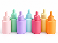 Flacon compte-gouttes en verre Macaron 30 ml, vide, couleur pastel, pour huiles essentielles et sérums, diffuseur, emballage cosmétique personnalisé avec logo OEM, vente en gros