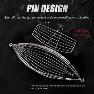 Aparejos de <span class=keywords><strong>Pesca</strong></span> de agua dulce en aguas profundas de acero inoxidable, lanzador de cebo en forma de oliva, jaula, cesta, alimentador, soporte para bagre, Marlin, <span class=keywords><strong>Pesca</strong></span> - Product Image 4