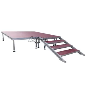 Dragonstage Durable adjustable legs aluminum stage platform for church event rental