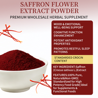 Polvo de Crocin a Precio de Fábrica al por Mayor, Extracto de Azafrán de Grado Alimenticio al 50%, Extracto Herbal Natural de la Flor de Crocus Sativus