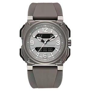 Reloj de Cuarzo de Alta Gama a Prueba de Agua con Correa de Silicona y Doble Pantalla para Hombre - Product Image 2