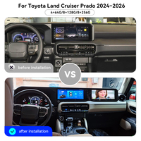 Foforfor Layar Ganda 12.3'' untuk Toyota Land Cruiser Prado LC250 RHD/LHD 2024-2026 CarPlay Android Auto Radio Mobil Stereo GPS DSP