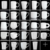 Vente en gros de tasses à café en porcelaine personnalisées avec logo blanc et noir de 350 ml (11 oz), cadeau promotionnel, tasses à thé et à café en céramique