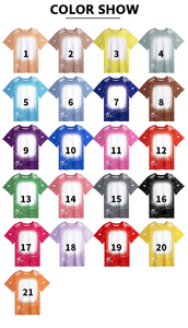 Großhandel Blaues Gebleichtes Halloween Gestricktes Umweltfreundliches Baumwollähnliches Digital-Druck Individuelles Unisex T-Shirt für Männer und Kinder - Product Image 2