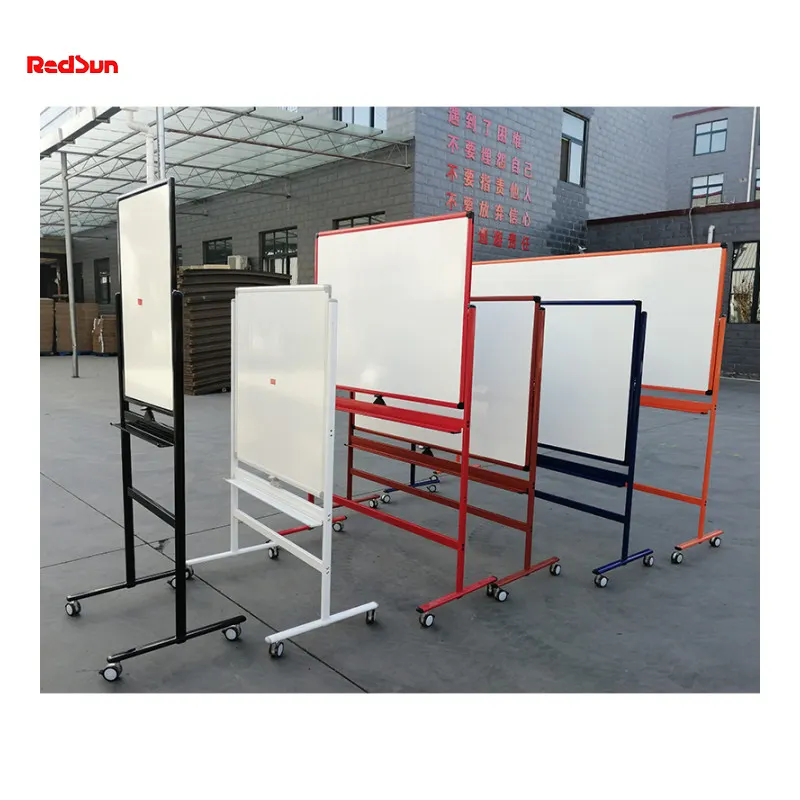 360 Grad verstellbare doppelseitige mobile große Markierung benutzer definierte Magnetic Stand Whiteboard Staffelei auf Rädern 40x72 für Klassen zimmer