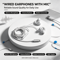 Écouteurs filaires sportifs à clip d'oreille, nouveau design, stéréo confortable, mains libres pour iOS – Vente en gros
