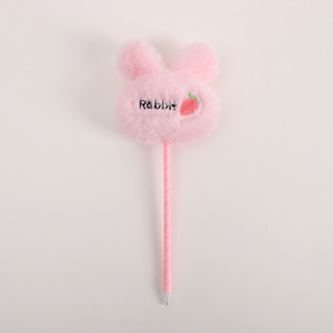 Stylos à perles fantaisie coréens et japonais <span class=keywords><strong>Kawaii</strong></span>, DIY, avec perles moelleuses, tige vide, ajouter une perle, personnalisé, décoré de peluche, bon marché - Product Image 3