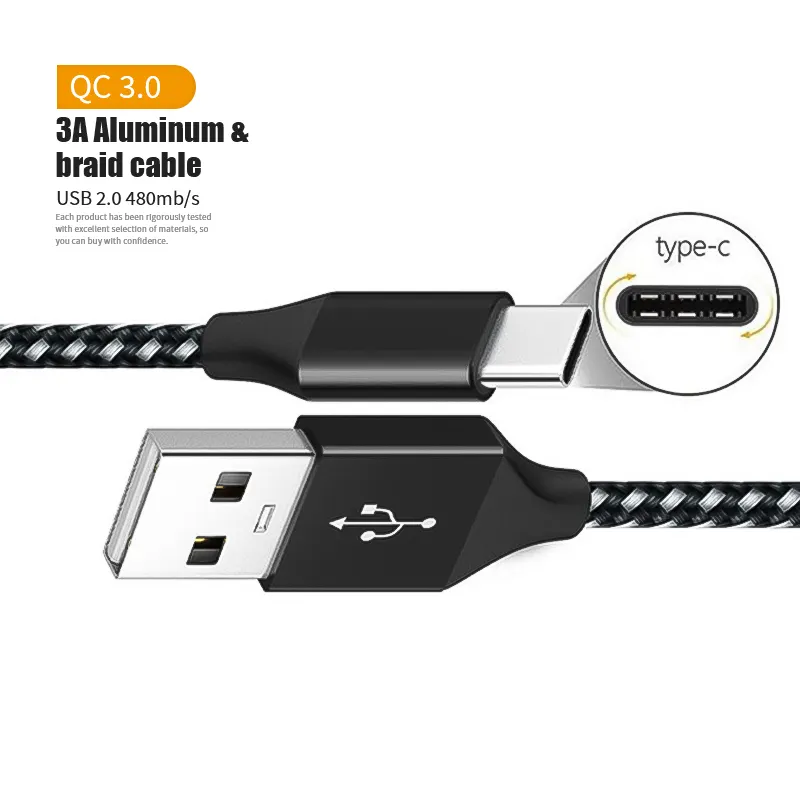 인기있는 제품 3FT 6FT 10FT Usb To Type-C Cable For Iphone 12 Pro