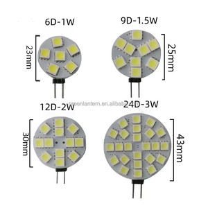 <span class=keywords><strong>Ampoule</strong></span> LED <span class=keywords><strong>G4</strong></span> Ronde pour <span class=keywords><strong>Hotte</strong></span> de Cuisine 12V SMD 5050 6 24 12 9 LED Remplace les Ampoules Halogènes Lampe de Bateau Blanc / Blanc Chaud Spot Lumineux - Product Image 2