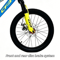 Vélo pour enfants durable avec freins à disque doubles, selle réglable, vitesse unique, pour les loisirs et le cyclisme en extérieur