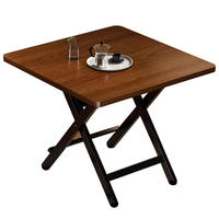 Table à manger carrée pliable en bois, design moderne et compact pour cuisine, petit appartement, salle à manger, meuble gain de place