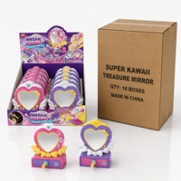 Cermin Harta Karun Super Kawaii Plastik 4 Model Kit DIY Manik-Manik Gantungan Kunci Stiker Jepit Rambut Mini Berkedip Bersuara Siap Jual