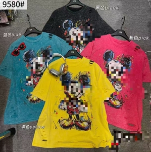 Áo thun nữ cotton 100% in hình hoạt hình, kiểu dáng rộng, thời trang mới, sản xuất theo yêu cầu, bán buôn giá tốt - Product Image 6