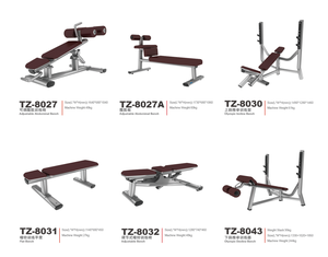 TZ Banc plat de qualité supérieure à usage commercial avec support et fonction haltères pour salle de sport TZ-8023 Oly Flat - Product Image 2
