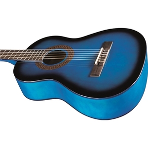 Guitares EKO - CS-5 Guitares classiques bleues avec table, dos et flancs en Agathis, manche en acajou et touche en Parinari - Product Image 4