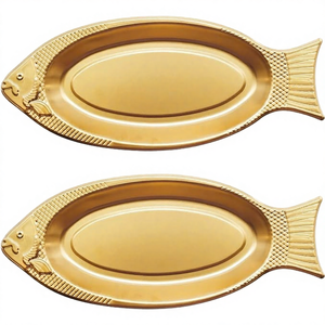 Household Minimalist Eco-Friendly Polished Stainless Steel Steamed Fish Dedicated <b>Dish</b> Korean Snack Plate - Product Image 4