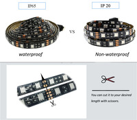 Bande lumineuse LED RGB SMD5050 alimentée par USB 5V, IP20, barre lumineuse flexible à changement de couleur pour rétroéclairage de télévision et décoration de bureau d'ordinateur