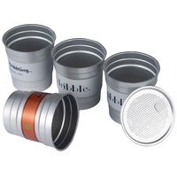 Gobelet en aluminium jetable pour boissons froides réutilisable pour fête 12 oz Porte-café 500 ml Gobelet en papier aluminium avec couvercle en aluminium