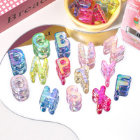 Perles en acrylique transparentes de 6 mm avec lettres A-Z à grand trou, colorées, pour la création de bijoux personnalisés et accessoires de bracelets