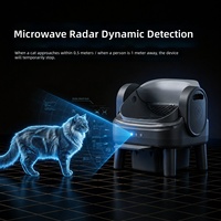 Bac à litière pour chat autonettoyant intelligent, toilette pour chat automatique avec commande à distance par application, matériau PP